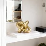 Golden Knot Statue: Three Knot Sculpture for Rustic Home Decor, Perfect for Coffee Tables and Entryways. - Image 6