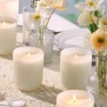 REISEN 12PCS Milky White Candle Jars, 8.5 OZ with Bamboo Lids, Wick Kit & Warning Labels for DIY Candles - Image 5