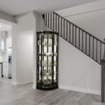Howard Miller Marlowe II Corner Curio Cabinet: Tall Black Showcase with Adjustable Shelves & LED Lighting for Living Room or Office Decor. - Image 4