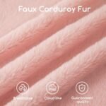 HIGOGOGO Pink Pouf Ottoman: Modern Foam-Filled Round Footrest, 20x15 Inches, Boho Chic Stool for Living Room - Image 5