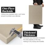 Champagne Faux Leather Serving Tray with Handles - 17x12" Decorative Tray for Living Room, Kitchen & Bathroom. - Image 5