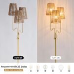 68" Boho Rattan Floor Lamp with Natural Woven Shade – Rustic Coastal Decor, E26 Socket, Footswitch. Ideal for Living Room & Bedroom. - Image 2