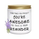 BFJLIFE Candles Gifts for Women Unique Inspirational Galentines Valentines Day Christmas Birthday Self Care Relaxation Spa Gifts for Her Sister Friend Wife Girlfriend Lavender Scented Candle