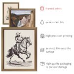 ANERZA 16-Piece Framed Western Wall Art Set for Bedroom, Bathroom, and Living Room Decor. - Image 3