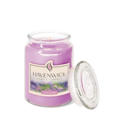 Havenwick First Bloom Soy Blend 22-oz Large Jar Candle, Long Lasting 110-130 Hour Burn Time with Single Cotton Wick, Relaxing Scented Candles for New Home Gift & Housewarming Parties