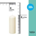 Bolsius Ivory Pillar Candles Set of 20 – 2x6 Unscented, Dripless & Smokeless for Weddings & Parties - Image 2
