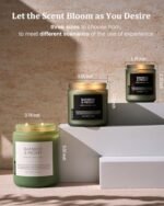 M&SENSE Bamboo Peony Large Soy Candle, 19.4oz, 110-Hour Burn, Natural Aromatherapy Gift for Women. - Image 3