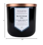 Chesapeake Bay Candle 2-Wick Soy Candle, Blue Cedar Fig, 12oz - Black with Copper Lid. - Image 3