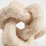 DN DECONATION 3 Link Knot Decor - Beige Travertine Coffee Table Accent, Boho Resin Chain Link for Modern Homes - Image 7