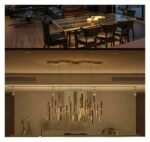 Contemporary Luxury LED Chandelier: Stylish Long Tube Lighting for Living & Dining Room Decor - Image 4