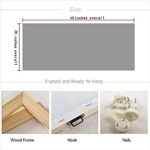 Arjun Tree of Life Canvas Art: Hand-Painted Blue Teal Landscape for Living Room, 40"x20" Framed Decor. - Image 6