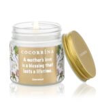 Cocorrína Jar Candle Coconut 4.9oz Soy Wax Scented Candles for Home Décor 30+Hour Long Burn Time Gifts for Women, Mom, Birthday, Housewarming