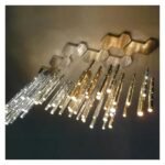 Contemporary Luxury LED Chandelier: Stylish Long Tube Lighting for Living & Dining Room Decor - Image 5