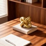 Golden Knot Statue: Three Knot Sculpture for Rustic Home Decor, Perfect for Coffee Tables and Entryways. - Image 7
