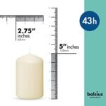BOLSIUS Ivory Pillar Candles Set - Unscented, Long-Lasting, Dripless 12-Pack for Weddings & Events - Image 2