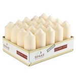SPAAS Ivory Pillar Candles - 20 Pack | 1.5x4 Inch Bulk, Dripless Dinner Candles | Unscented for Home Decor, Memorial, Vigil, Parties, Wedding, Decorative Lantern