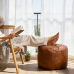 Thgonwid Handmade Unstuffed Faux Leather Pouf Cover - 16.5”D x 12”H Footstool Ottoman & Storage Solution - Image 7