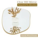 PERFNIQUE 32"x24" Gold Asymmetrical Wall Mirror - Modern Boho Decor for Bathroom, Bedroom, Entryway - Image 5