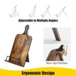 KLM Kitchen Cookbook Stand - Ideal Recipe Holder for Cooking and Storage, Perfect Gift for Women (Brown) - Image 8