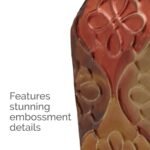 Harlequin Embossed Decorative Metal Vase - 17-Inch Home Decor for Dried Flowers & Arrangements - Image 3