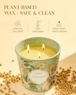 M&SENSE Eucalyptus Mint Candle - 28.2oz 3-Wick Soy Wax, Long-Lasting, Non-Toxic Décor for Relaxation & Gifts. - Image 4