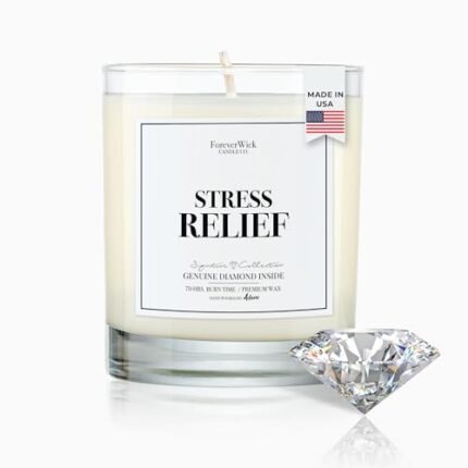 Foreverwick Stress Relief Candle | Diamond Candle Gift | Relaxing Scent | Aromatherapy for Bath, Destress & Clearance | Strong Scented Candles for Decor | 14 oz & 70 Hours Burning Time