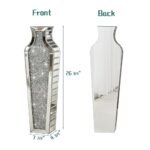 SHYFOY Crushed Diamond Floor Vase, 26.8" Tall Silver Mirror Vases for Modern Home Decor - Image 2