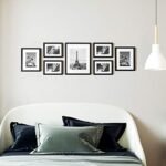 SONGMICS Collage Photo Frames Set: 7 Frames with Mats, 11x14, 8x10, 6x8 Size Options, Black. - Image 2