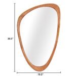 Asymmetrical Wall Mirror - Irregular Decorative Wall Mirror for Bedroom, Living Room & Hall, 30"H x 19"W. - Image 6
