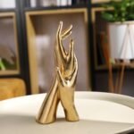 Zonsuli Golden Hands Sculpture: Elegant Resin Home Decor for Bedroom, Office, Weddings & More - Image 2