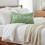 Sunkifover Let's Snuggle Lumbar Pillow Cover – 12x20 Inch Sage Green & White Cotton Decor - Image 8