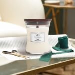 WoodWick Cinnamon Chai Medium Hourglass Candle | Crackling Wick | 60-Hour Burn Time - Image 5