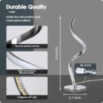 Yarra-Decor Modern Spiral Touch Control LED Bedside Lamp - Dimmable Table Lamp in 3 Colors (3000K, 4000K, 5000K) for Bedroom, Living Room, & Office - Image 6