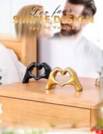 Joogour Gold Heart Hands Sculpture - Modern Shelf Decor for Living Room & Bedroom Gifts. - Image 7