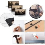 WELMECO Rustic Bear Moose Deer Wall Art Set – 3 Black Framed 8x16" Forest Animal Pictures for Home Decor - Image 6