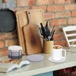 Mckanti 8-Pack Cotton Woven Coasters with Holder - 4 Colors, Absorbent & Stylish, 4.3" for Living Room & Tabletop Protection. - Image 6