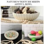 Iemegumi 10" White Decorative Bowl - Scalloped Centerpiece for Fruits, Candy & Home Decor - Image 2