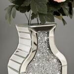 SHYFOY Crushed Diamond Floor Vase, 26.8" Tall Silver Mirror Vases for Modern Home Decor - Image 7