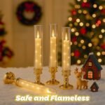 Prerish 6 PCS Flameless LED Candles with Remote Timer & Star String for Romantic Home & Wedding Decor. - Image 5