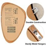 Asymmetrical Wall Mirror - Irregular Decorative Wall Mirror for Bedroom, Living Room & Hall, 30"H x 19"W. - Image 5