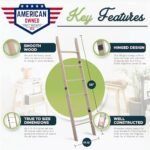 5ft 8in Smokey Oak Blanket Ladder for Living Room & Bedroom - 6-Tier Rustic Quilt Rack & Storage. - Image 3