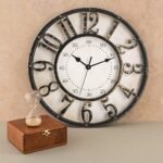 ZOOFOX 12-Inch Retro Wall Clock: Silent Battery-Operated Quartz Clock with 3D Arabic Numerals for Home, Office, Living Room, and Kitchen. - Image 6