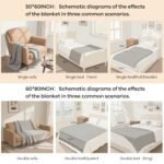 Soft Knitted Throw Blanket for Couch & Bed, 50"x60", Lightweight Summer Decor with Tassels. Ideal for Living Room & Outdoors. - Image 3