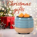 Mocosa 2-in-1 Ceramic Wax Melt Warmer: Ideal Candle Wax Warmer for Wax Cubes, Perfect Christmas Gift for Mom (White Brown) - Image 6