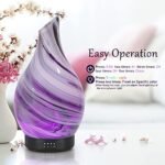 120ml Ultrasonic Essential Oil Diffuser with Handmade Glass, Auto Shut-Off, 4 Timers, 7 LED Colors – Perfect for Home, Yoga, Office & Gifts for Women. - Image 8