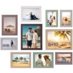 Funtopia Picture Frames, 10 Pack Picture Frames Collage Wall Decor, Gallery Wall Frame Set for Wall or Tabletop Display, Multi-size with 8x10, 5x7, 4x6 Family Photo Frames