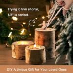 100 Pcs Natural Wood Candle Wicks for DIY, 5.1x0.5x0.04 inches, with Trimmer for Crafting - Image 5