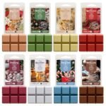 Salubrito Winter Scented Wax Melts, Strong Scented Soy Wax Cubes/Tarts Variety Set - Christmas Tree, Gingerbread, Candy Cane, Spiced Cider, Cranberry, Apple Cinnamon, Sugar Cookies, Hot Chocolate