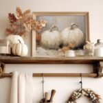 Rustic Pumpkin Theme Wall Art - Set of 4 Fall Oil Prints for Autumn, Thanksgiving & Halloween (11x14in, Unframed) - Image 5
