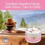Rose Smudge Candle (6oz) for Love, Healing & Energy Cleansing – Made with Real Sage & Essential Oils – Soy-Based, USA Made - Image 2